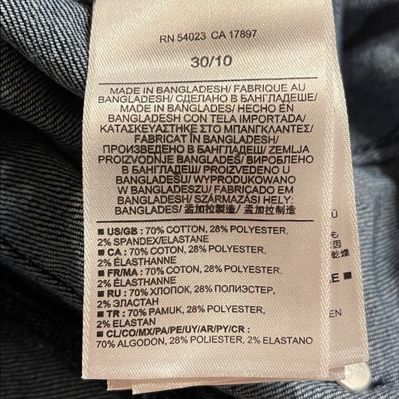 Banana Republic Wide Leg Dark Wash Stretch Jeans 30/10 • Long 34” Inseam - Picture 8 of 10